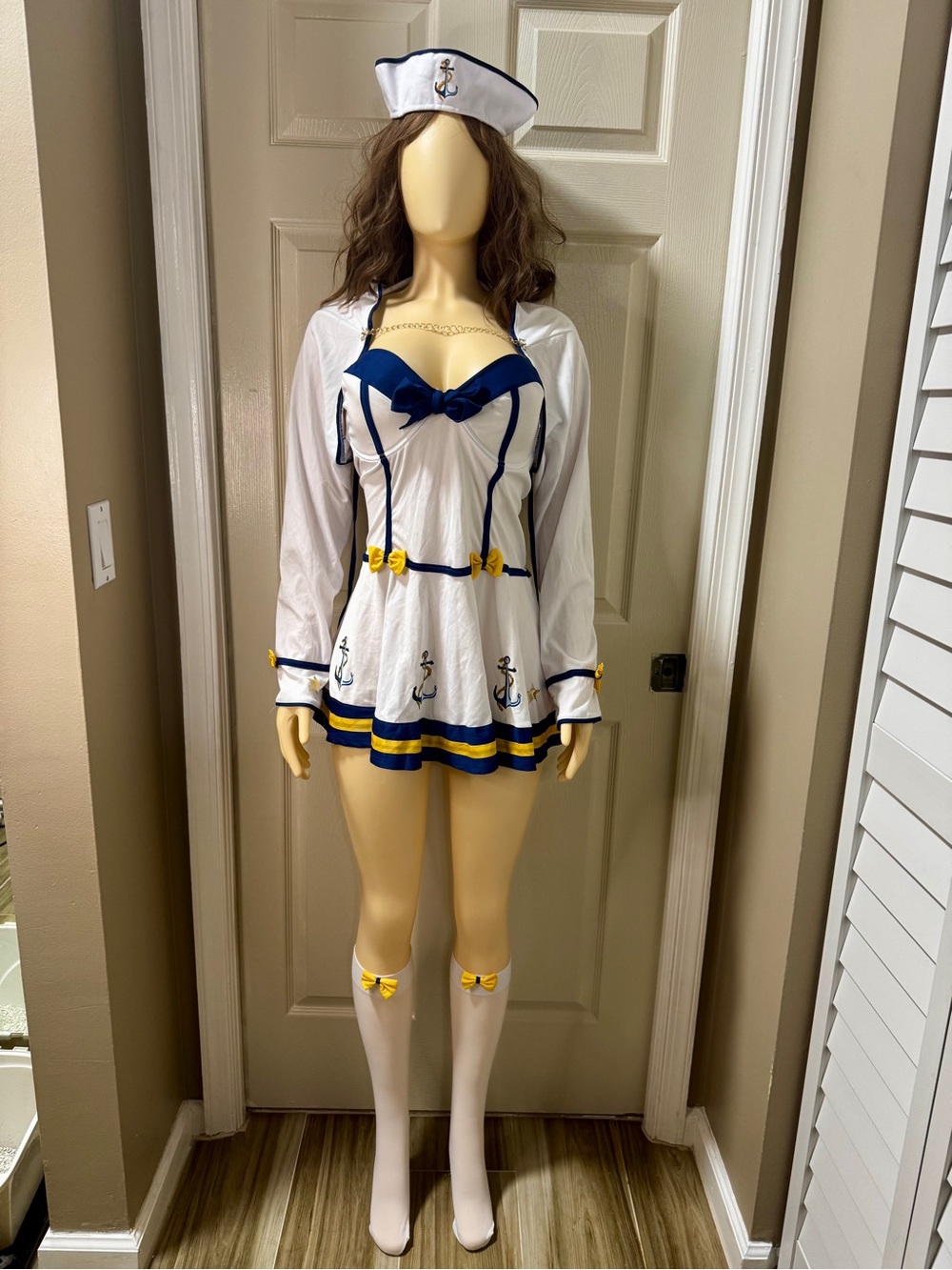 Navy Blue & White Sailor Set costume